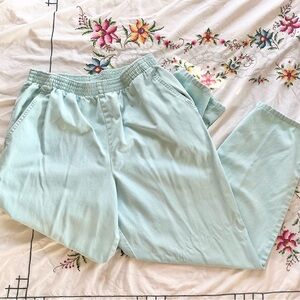 Vintage cotton easy pants in teal